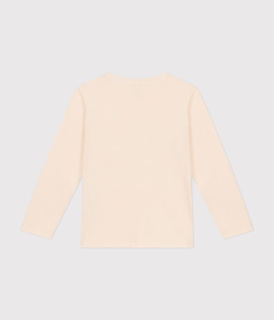 Boys' long-sleeved fine jersey T-shirt AVALANCHE Ecru