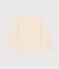 Boys' long-sleeved fine jersey T-shirt AVALANCHE Ecru