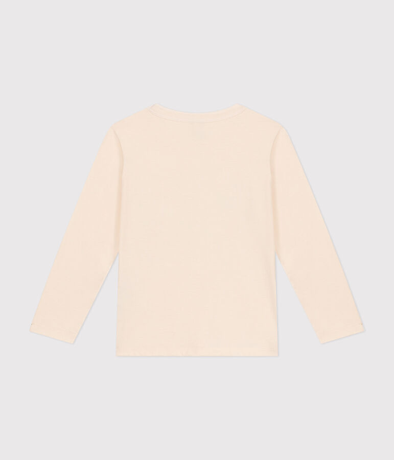 Boys' long-sleeved fine jersey T-shirt AVALANCHE Ecru