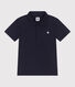Children's plain short-sleeved cotton polo shirt