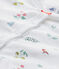 Baby girl's print footless sleepsuit ECUME white/MULTICO white