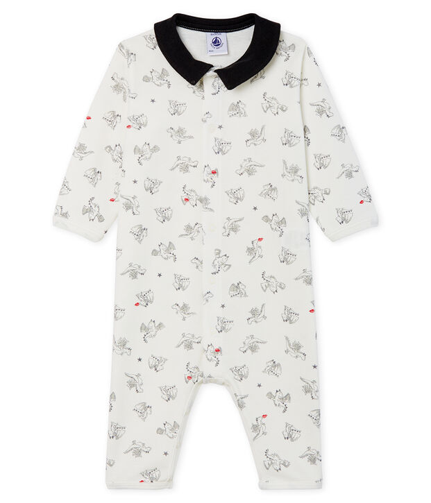 Baby Boys' Footless Ribbed Sleepsuit white/multicolor