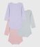 Pack of babies' long-sleeved openwork cotton bodies variante 1