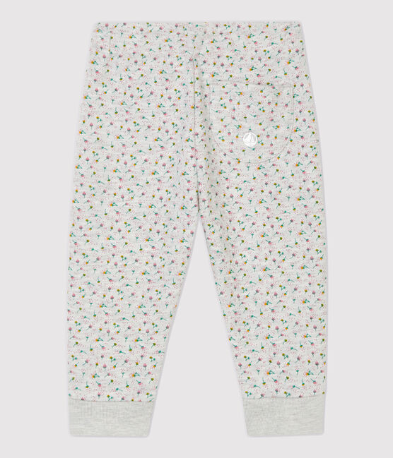 Babies' Fleece Trousers BELUGA grey/MULTICO white