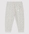 Babies' Fleece Trousers BELUGA grey/MULTICO white
