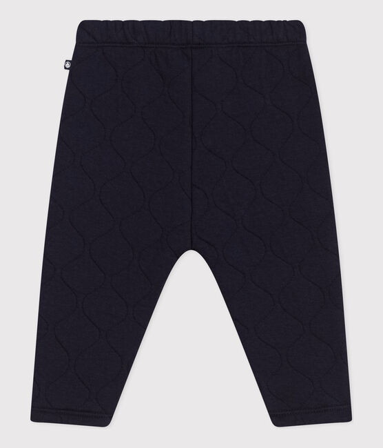 Babies' Quilted Tube Knit Trousers SMOKING blue
