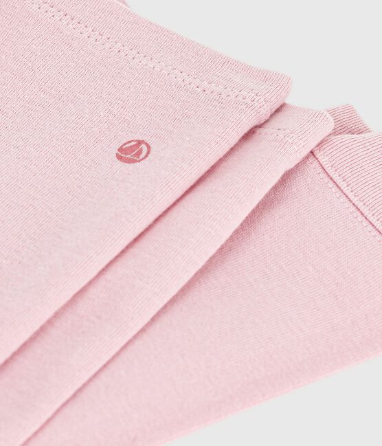 Babies' plain cotton leggings JOLI pink