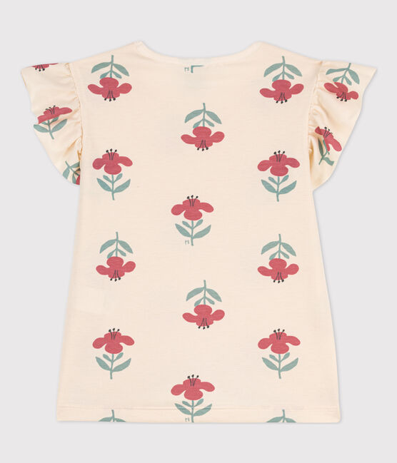 Girls' Printed Cotton T-Shirt AVALANCHE+ENNEIGE white/MULTICO