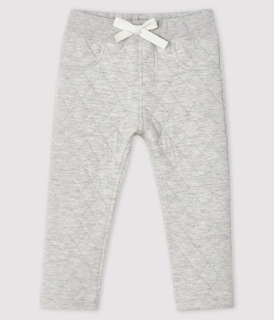 Baby boy's tube knit trousers BELUGA CHINE grey