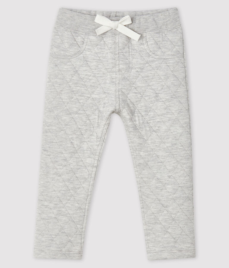 Baby boy's tube knit trousers BELUGA CHINE grey