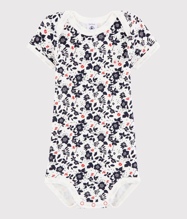 Baby Girls' Short-Sleeved Bodysuit white/multicolor
