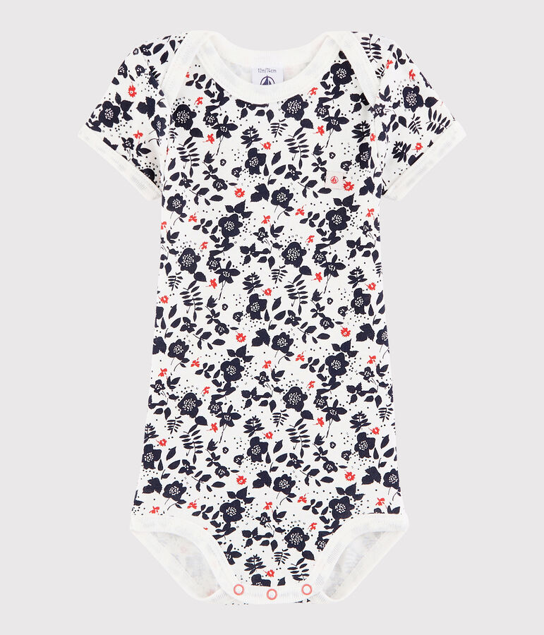 Baby Girls' Short-Sleeved Bodysuit white/multicolor