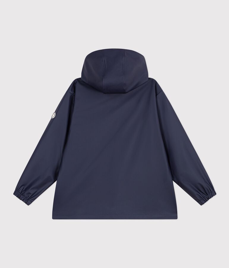 Women's short raincoat blue