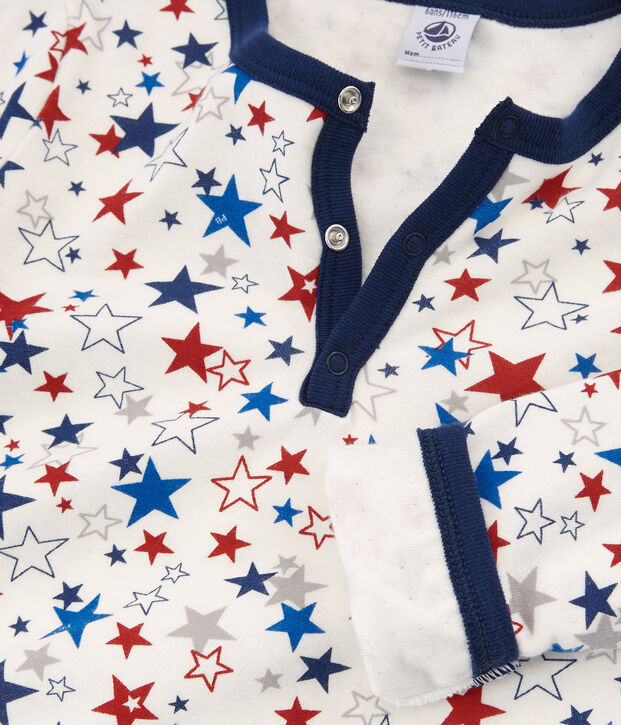 Boys' Tube Knit Pyjamas white/multicolor