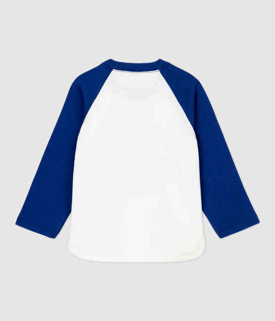 Babies' Cotton T-Shirt MARSHMALLOW white/MAJOR blue