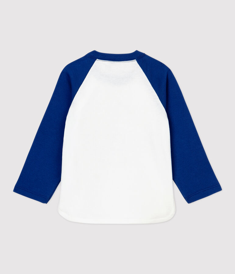 Babies' Cotton T-Shirt white/blue