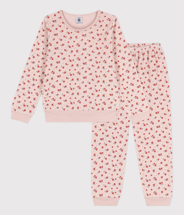 Girls' Floral Velour Pyjamas pink/multicolor