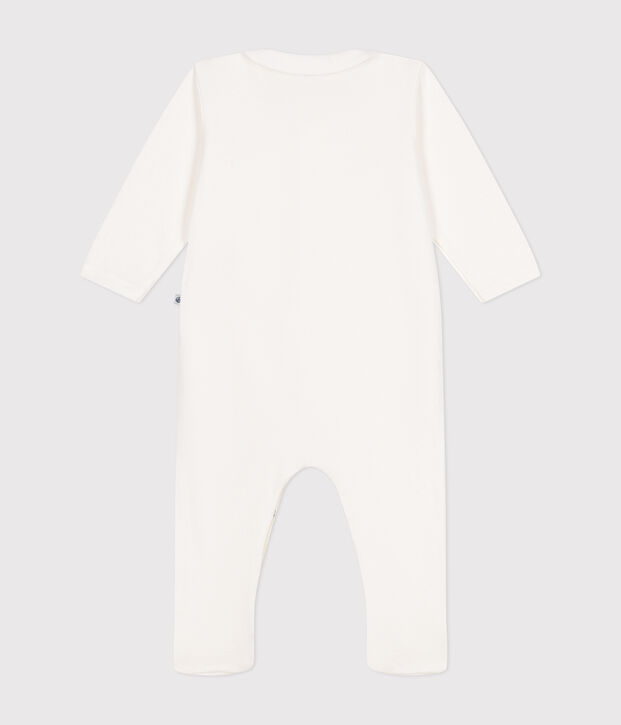 Babies' tube-knit pyjamas white
