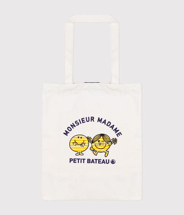 Mr. Men and Little Miss cotton tote bag white