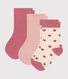 Babies' heart-pattern cotton socks - 3-Pack