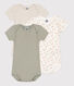 Babies' Short-Sleeved Cotton Bodysuits - 3-Pack