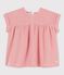 Babies' Organic Cotton Short-Sleeved Blouse PAPAYE pink/MARSHMALLOW