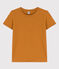 Women's Straight Round-Neck Cotton T-Shirt TOAST brown