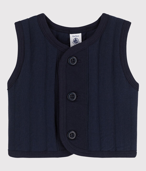 Babies' Unisex Quilted Tube Knit Bodywarmer SMOKING blue