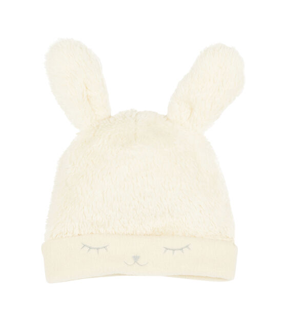 Baby Girls' Fleece-Lined Bonnet MARSHMALLOW white