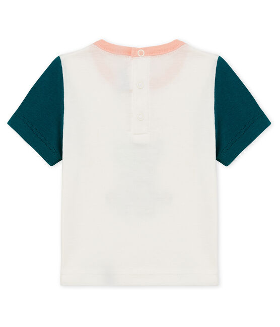 Baby boys' t-shirt with motif MARSHMALLOW white/PINEDE CN green