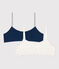 Children's heart pattern cotton and elastane bra tops variante 1