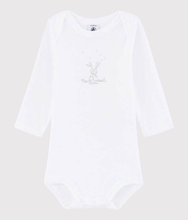 Unisex Babies' Long-Sleeved Bodysuit white