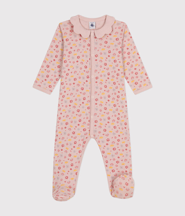 Babies' Floral Print Cotton Pyjamas pink/multicolor