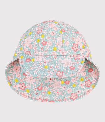 Babies' UV protection cap with a floral print