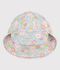 Babies' UV protection cap with a floral print blue/multicolor