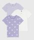 Pack of children's short-sleeved heart-print cotton T-shirts