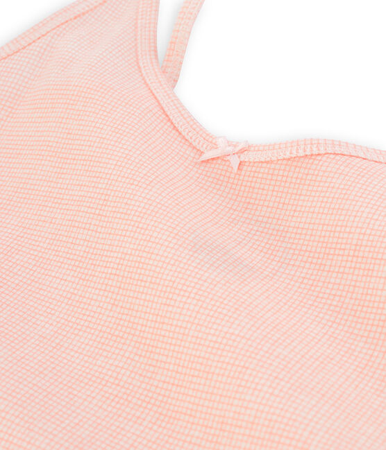 Women's strappy vest MARSHMALLOW white/ROSAKO pink