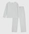 Women's straight-leg plain velour pyjamas CO2