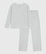 Women's straight-leg plain velour pyjamas
