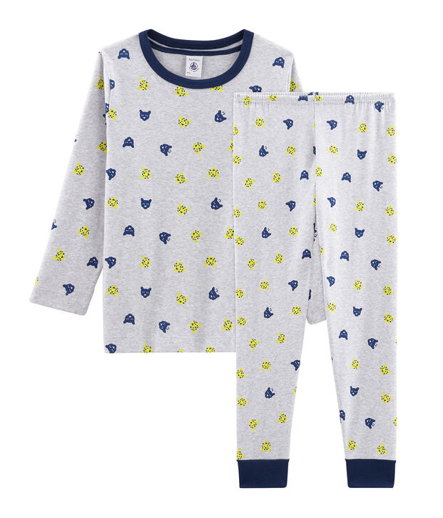 Boys' Ribbed Pyjamas grey/multicolor