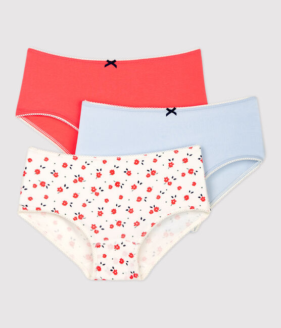 Girls' Floral Print Organic Cotton Hipsters - 3-Pack variante 1