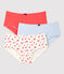 Girls' Floral Print Organic Cotton Hipsters - 3-Pack variante 1