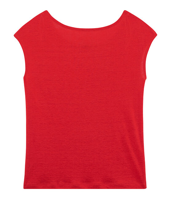 Women's Linen T-Shirt PEPS red