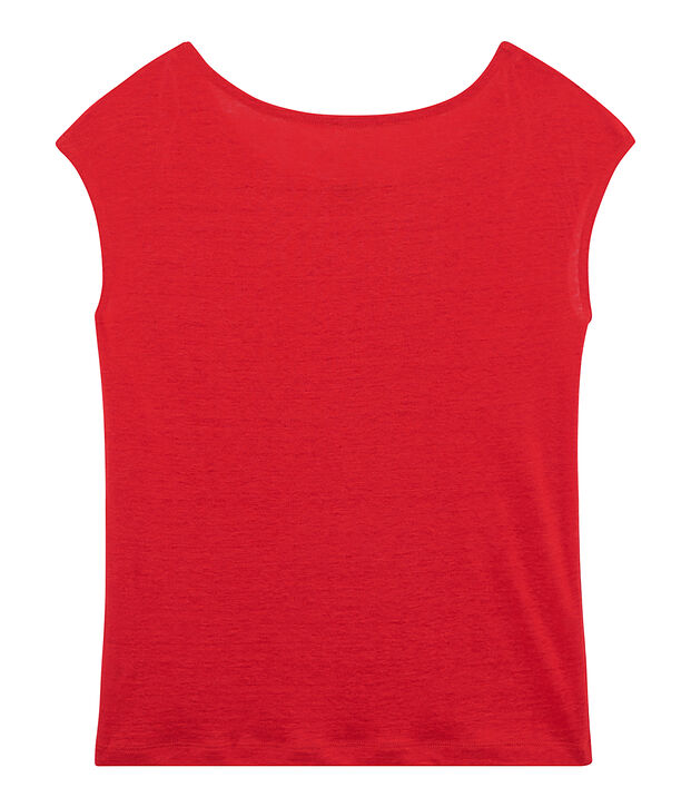 Women's Linen T-Shirt red