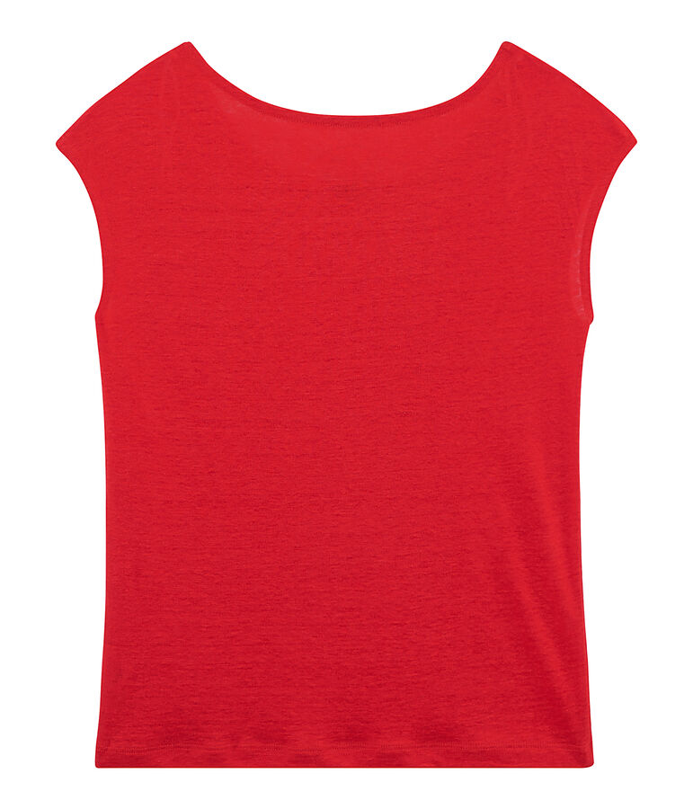 Women's Linen T-Shirt red
