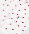 Babies' cotton pyjama suit printed with little hearts white/multicolor