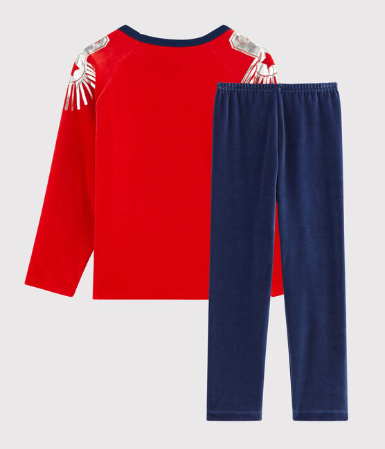 Boys' Fancy Dress Velour Pyjamas MEDIEVAL blue/FROUFROU red