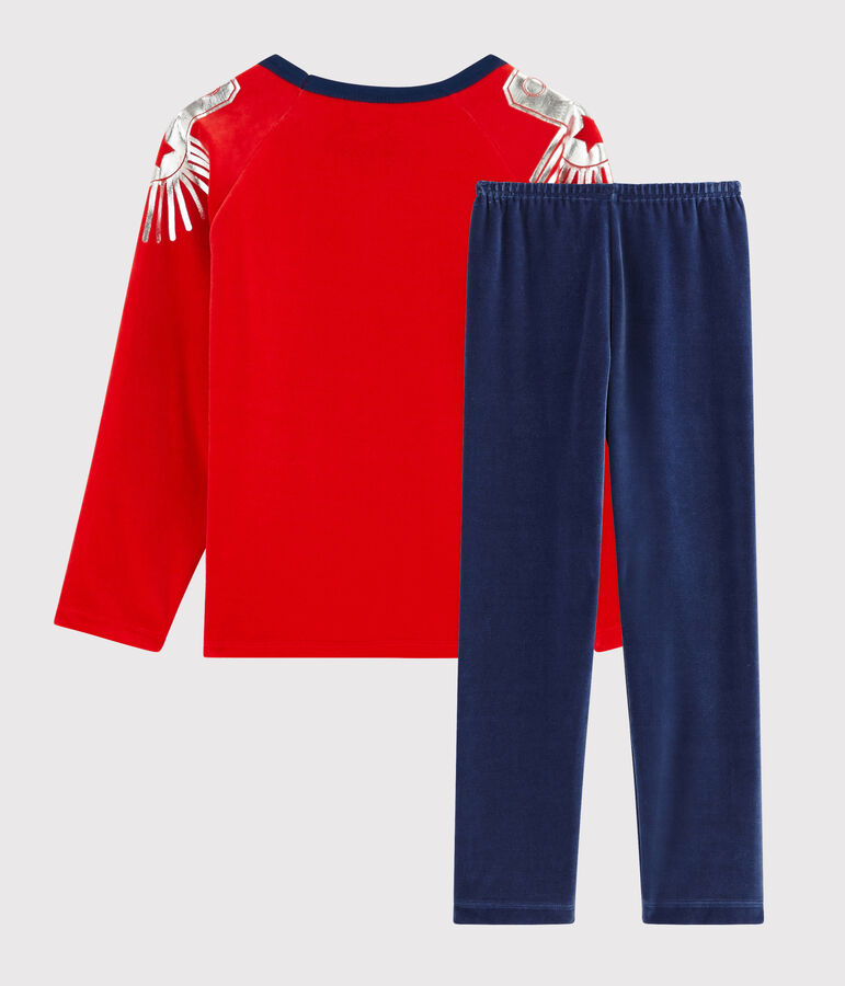 Boys' Fancy Dress Velour Pyjamas blue/red