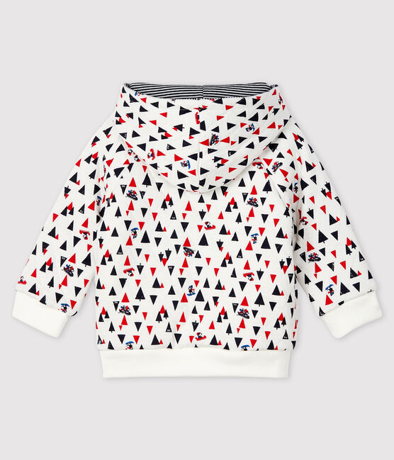 Baby boy's hooded sweatshirt MARSHMALLOW white/MULTICO white