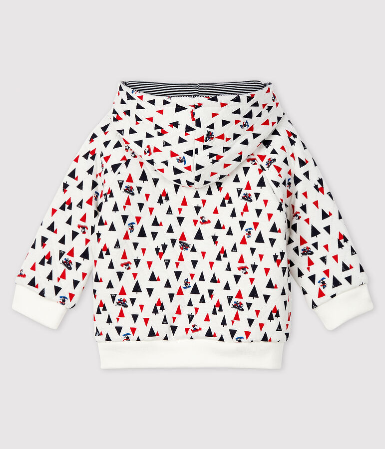 Baby boy's hooded sweatshirt white/multicolor